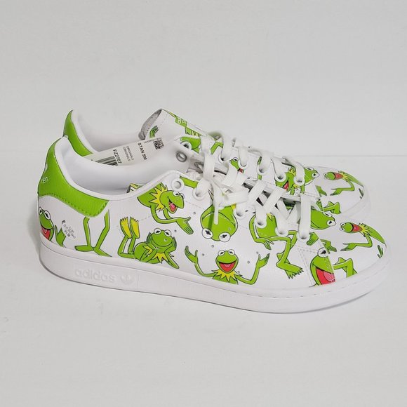 NEW Adidas Stan Smith Disney Kermit The Frog The Muppets Shoes FZ2707 Size 8 - Picture 3 of 10